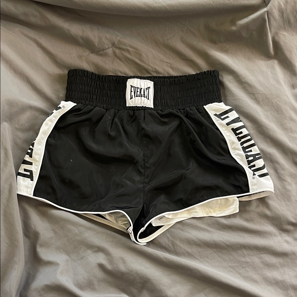 Everlast Women's Black and White Athletic Shorts
